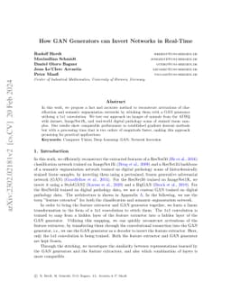 Model Stitching and Visualization How GAN Generators can Invert Networks
  in Real-Time