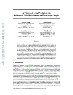 A Theory of Link Prediction via Relational Weisfeiler-Leman on Knowledge
  Graphs