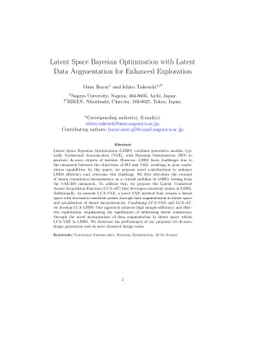 Latent Space Bayesian Optimization with Latent Data Augmentation for
  Enhanced Exploration