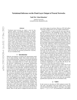 Variational Inference on the Final-Layer Output of Neural Networks