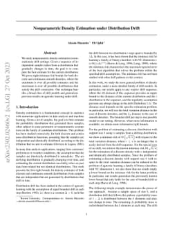 Nonparametric Density Estimation under Distribution Drift