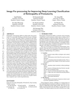 Novel Fundus Image Preprocessing for Retcam Images to Improve Deep
  Learning Classification of Retinopathy of Prematurity