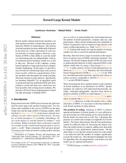 Toward Large Kernel Models