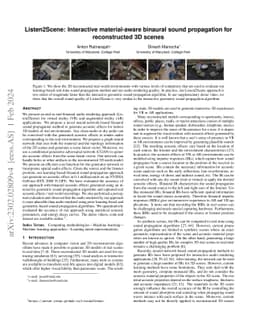 Listen2Scene: Interactive material-aware binaural sound propagation for
  reconstructed 3D scenes
