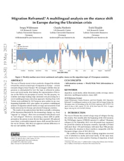 Migration Reframed? A multilingual analysis on the stance shift in
  Europe during the Ukrainian crisis