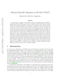 Solving Maxwell's Equation in 2D with Neural Networks with Local
  Converging Inputs