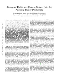Fusion of Radio and Camera Sensor Data for Accurate Indoor Positioning