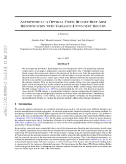 Asymptotically Optimal Fixed-Budget Best Arm Identification with
  Variance-Dependent Bounds