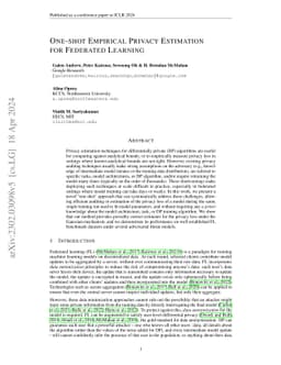 One-shot Empirical Privacy Estimation for Federated Learning