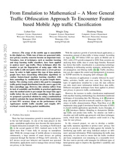 From Emulation to Mathematical: A More General Traffic Obfuscation
  Approach To Encounter Feature based Mobile App traffic Classification