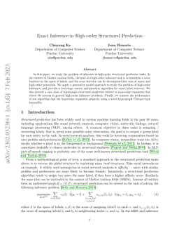 Exact Inference in High-order Structured Prediction