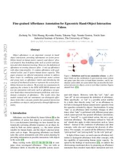 Fine-grained Affordance Annotation for Egocentric Hand-Object
  Interaction Videos