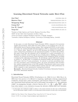 Learning Discretized Neural Networks under Ricci Flow