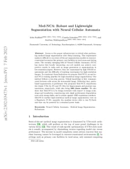 Med-NCA: Robust and Lightweight Segmentation with Neural Cellular
  Automata