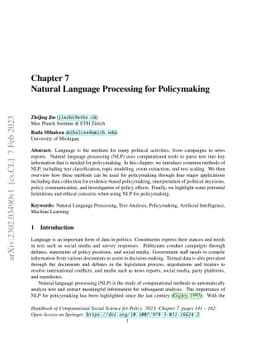 Natural Language Processing for Policymaking