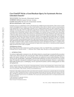 Can ChatGPT Write a Good Boolean Query for Systematic Review Literature
  Search?