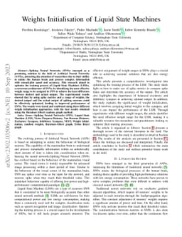 Dynamic Training of Liquid State Machines