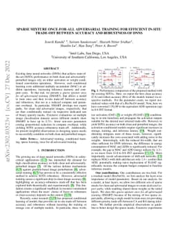 Sparse Mixture Once-for-all Adversarial Training for Efficient In-Situ
  Trade-Off Between Accuracy and Robustness of DNNs