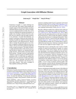 Graph Generation with Diffusion Mixture