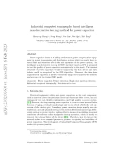 Industrial computed tomography based intelligent non-destructive testing
  method for power capacitor