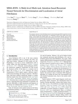 MMA-RNN: A Multi-level Multi-task Attention-based Recurrent Neural
  Network for Discrimination and Localization of Atrial Fibrillation