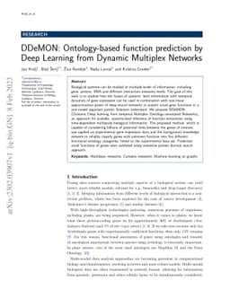 DDeMON: Ontology-based function prediction by Deep Learning from Dynamic
  Multiplex Networks