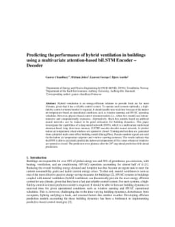 Predicting the performance of hybrid ventilation in buildings using a
  multivariate attention-based biLSTM Encoder-Decoder neural network