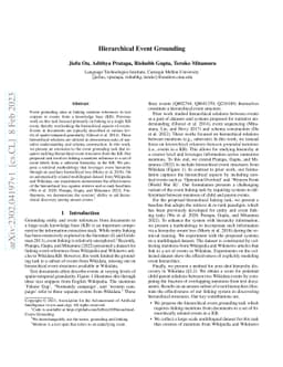 Hierarchical Event Grounding