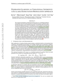 Federated Learning as Variational Inference: A Scalable Expectation
  Propagation Approach