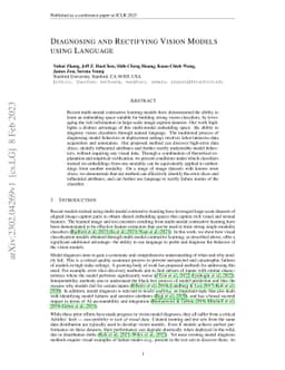 Diagnosing and Rectifying Vision Models using Language