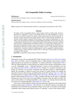 On Computable Online Learning
