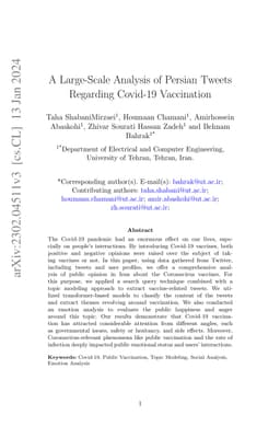 A Large-Scale Analysis of Persian Tweets Regarding Covid-19 Vaccination