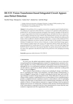 IH-ViT: Vision Transformer-based Integrated Circuit Appear-ance Defect
  Detection