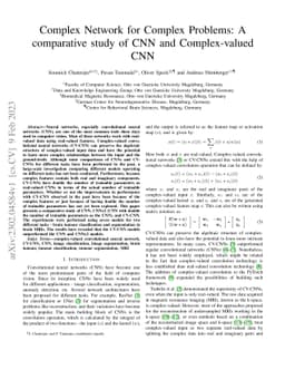 Complex Network for Complex Problems: A comparative study of CNN and
  Complex-valued CNN