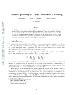 Partial Optimality in Cubic Correlation Clustering