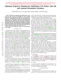 Optimum Trajectory Planning for Multi-Rotor UAV Relays with Tilt and
  Antenna Orientation Variations