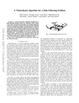 A Vision-Based Algorithm for a Path Following Problem