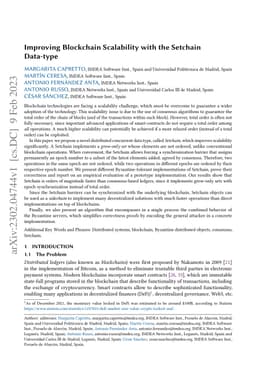 Improving Blockchain Scalability with the Setchain Data-type