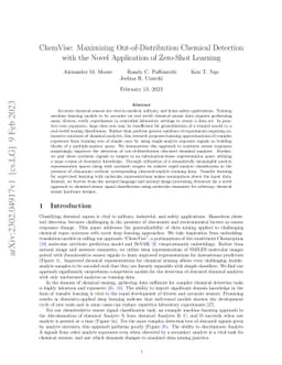 ChemVise: Maximizing Out-of-Distribution Chemical Detection with the
  Novel Application of Zero-Shot Learning
