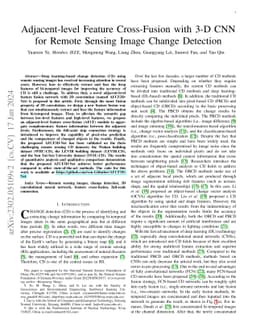 Adjacent-Level Feature Cross-Fusion With 3-D CNN for Remote Sensing
  Image Change Detection
