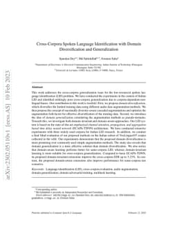 Cross-Corpora Spoken Language Identification with Domain Diversification
  and Generalization