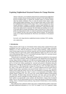 Exploiting Neighborhood Structural Features for Change Detection