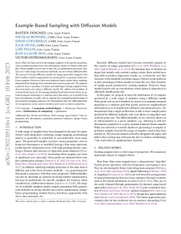 Example-Based Sampling with Diffusion Models