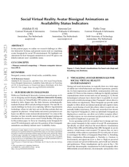 Social Virtual Reality Avatar Biosignal Animations as Availability
  Status Indicators