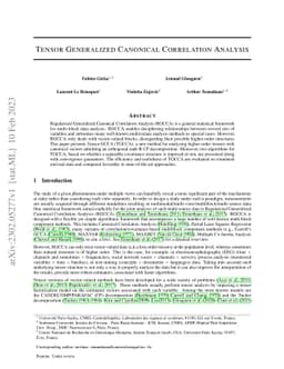 Tensor Generalized Canonical Correlation Analysis