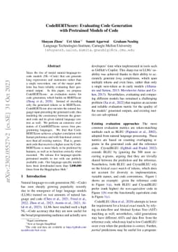 CodeBERTScore: Evaluating Code Generation with Pretrained Models of Code