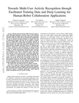 Towards Multi-User Activity Recognition through Facilitated Training
  Data and Deep Learning for Human-Robot Collaboration Applications