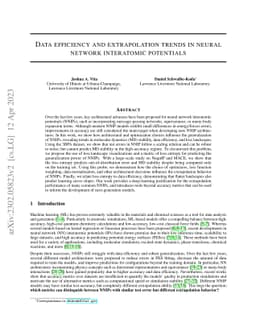 Data efficiency and extrapolation trends in neural network interatomic
  potentials