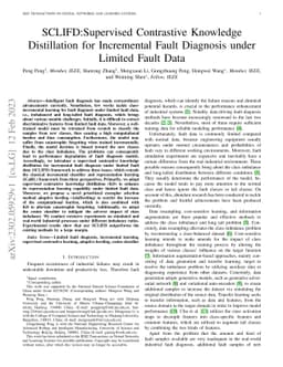 SCLIFD:Supervised Contrastive Knowledge Distillation for Incremental
  Fault Diagnosis under Limited Fault Data