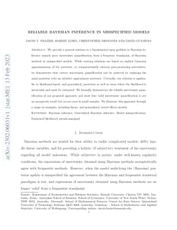 Reliable Bayesian Inference in Misspecified Models